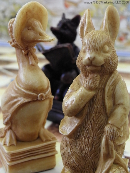 Peter Rabbit Plain Theme Chess Set - Including Chess Board